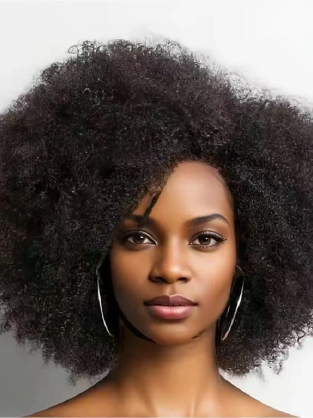 Voluminous Afro Curly Wig - Black